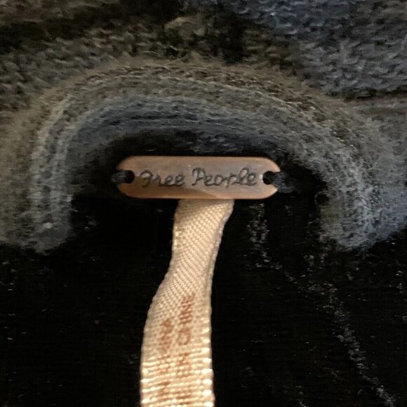 Free‎ People Women's Westwood Cotton Velvet Trim Hooded Coat Cardigan Size S - Picture 7 of 13